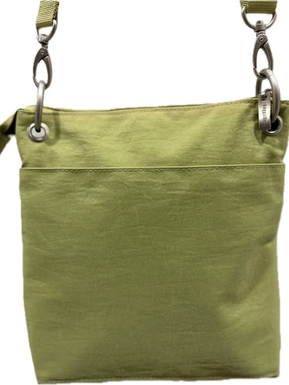 Baggallini Crossbody Bag Olive Green Nylon Travel Purse Multi Pocket w/Zip Pouch - Picture 2 of 7